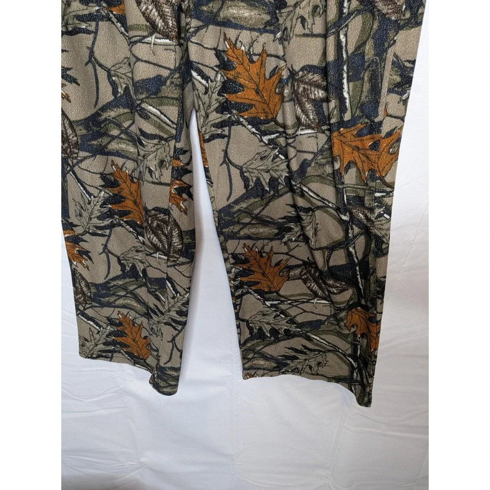 Vtg Fruit Of The Loom Mens Pajama Pants Camo Medium Hunting Baselayer Drawstring